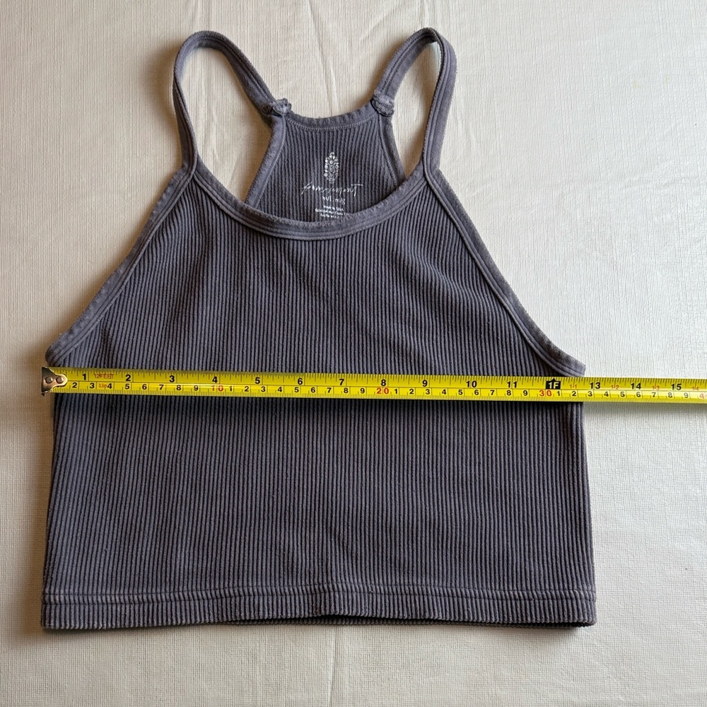 FP Movement Run Happy Tank Gray and Teal Ribbed Tank Tops Size M/L - Picture 5 of 11
